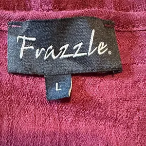 Frazzle Burgundy Lace Crochet Bell Sleeve Boho Mini Tunic Dress Large Wine Red thumbnail 2