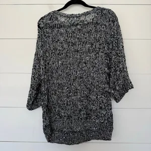 Chico’s Women’s 3 Grey Knit Open Sweater Pullover thumbnail 3