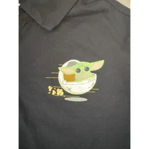 Star Wars Polo Shirt Mad Engine Long Sleeve Baby Yoda Collared Cropped Medium thumbnail 4