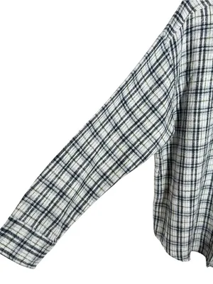 Abercrombie & Fitch Plaid Shirt Jacket Textured Tweed Shacket Oversized XL thumbnail 6