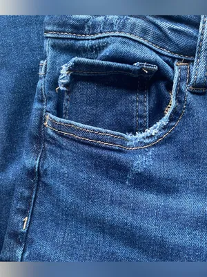 Vervet denim dark wash stretch cuffed slim straight jeans distressed fall winter thumbnail 2