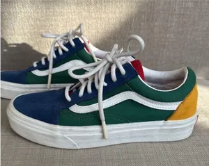 Vans Blue and Green Skate Sneakers with Suede Canvas thumbnail 8