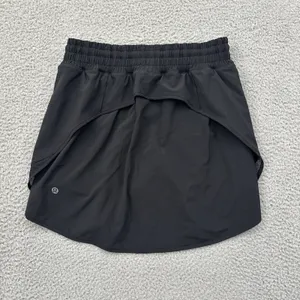 Lululemon Hotty Hot High Rise Skirt Skort Black Athletic Athleisure Women's 6 thumbnail 2