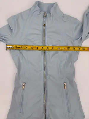 lululemon athletica Light Blue Zip-Up Bomber Jacket thumbnail 9