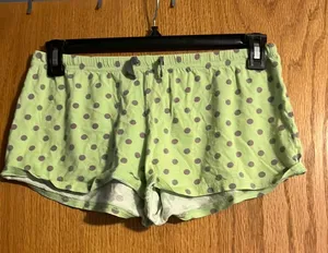 Polka Dot Pajama Shorts Green thumbnail 1