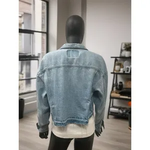 American Eagle Cropped Jean Jacket‎ Sz XS100% cotton thumbnail 3