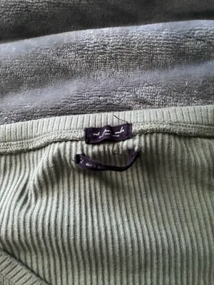 Out from Under Urban Outfitters Sage/Olive Green Ribbed Henley Bodysuit thumbnail 3