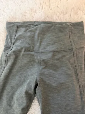 Athleta Gray Tall Leggings High Rise Stretch Yoga Workout Pants M thumbnail 2