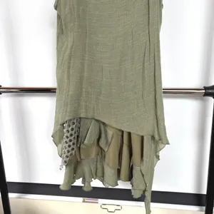 Bohemian Forest Fairy Dress Layered Green Hippie Festival Herbalist Witchy thumbnail 7