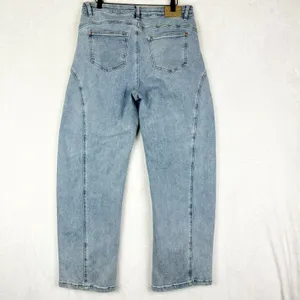 Saige Denim High Rise Barrel Jean Size 13/31 Light Wash thumbnail 4