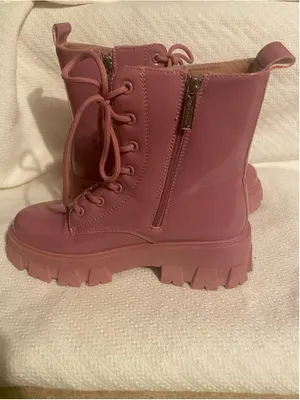 Cape Robbin Pink Patent Lug Sole Combat Boots Chunky Platform Indie Sleaze Boho‎ thumbnail 6