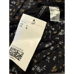 Black Floral Long Sleeve Mini Dress boho whimsi L y2k‎ fairy flowy resort thumbnail 4