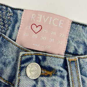 Revice Denim Frontrunner High Rise Distressed Straight Leg Jeans Grand Prix Light Wash thumbnail 14
