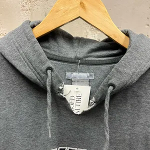 Nike Vintage Y2K Gray Embroidered Swoosh Logo Fleece Hoodie XL Gray Tag XL Gym thumbnail 5