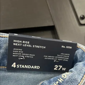 American Eagle Outfitters Blue Distressed high rise jeggings Jeans size 4 thumbnail 6