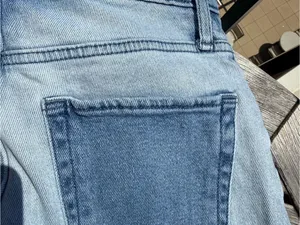 Hollister Two-Tone Light & Medium Blue Denim Jeans thumbnail 3