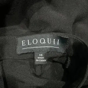 Eloquii black tie neck dress in size 16 thumbnail 6