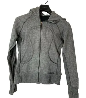 Lululemon Scuba hoodie sweatshirt full zip gray women's size 6 thumbnail 1