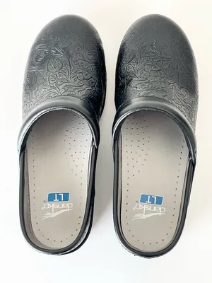 Dansko LT Professional Floral Tooled Leather clogs comfort 39 US 8.5-9 thumbnail 5