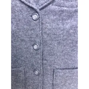 Jones New York‎ Blazer Women Medium Gray 100% Wool Knit Button Front Jacket thumbnail 5