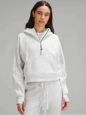 Lululemon Scuba Oversized Half-Zip Hoodie Plush light gray silver medium / Large thumbnail 2