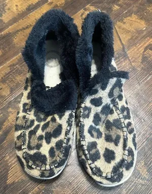 Hey Dudes Denny lined beige leopard slip on normcore shoes thumbnail 1