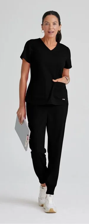 ✨Greys Anatomy Spandex Stretch Eden Black Sz Small Jogger✨ thumbnail 1