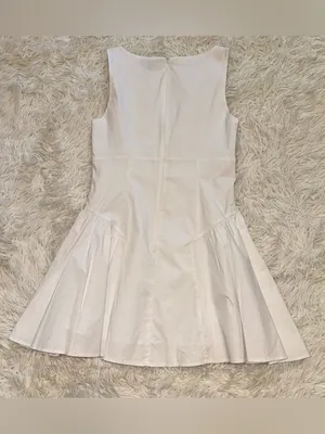 NEW STAUD Gwen white poplin cotton sleeveless Minidress Sz 8 thumbnail 7