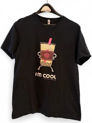 Bella Canvas Black 'I'm Cool' Bubble Tea Graphic Tee thumbnail 1