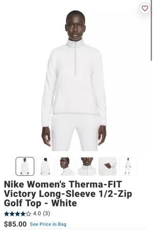 white nike therma fit quarter zip thumbnail 4