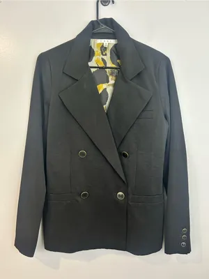Cabi Luxe Tux Black Doulbe Breasted Blazer Jacket Size 8 thumbnail 1