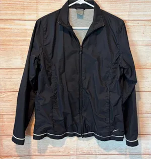 Nike Women's Black Windbreaker Jacket thumbnail 1