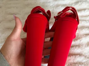 Red chunky high heels Size 7 thumbnail 2