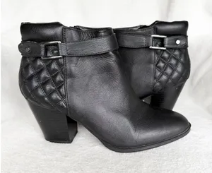 Alfani Wakefield Quilted Leather Booties Size 10 thumbnail 1