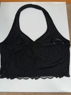 Shein Crop Top Black thumbnail 2
