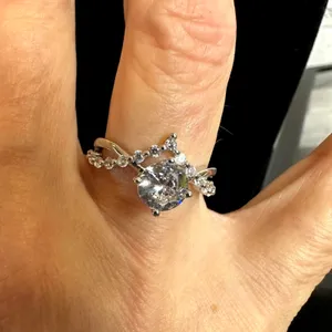 Shiny Round Cubic Zirconia in a V Setting size 6 thumbnail 6