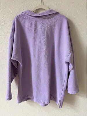 Sloppy Joe Jackie Harris Collar 02 Sweatshirt Purple Size 1 Organic Cotton thumbnail 2
