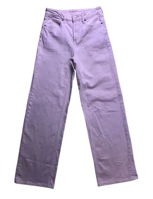 Old Navy Sky-Hi‎ Wide Leg Jeans Womens 2 Cream Extra High Rise Ecru thumbnail 1