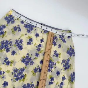 Juno Skirt Womens S Yellow Purple Floral Midi Pull On Lightweight Y2K Style READ thumbnail 3