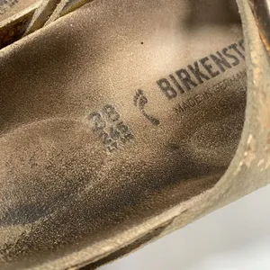 Birkenstock Arizona Suede Leather Sandals in Vintage Metallic Rose Copper Sz 38N thumbnail 7