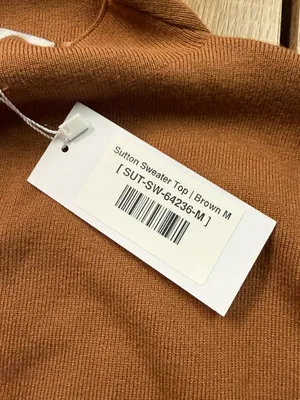 NWT Baltic Born Sutton Sweater Top in Brown Women’s Sz Medium Mock Neck Sweater thumbnail 7
