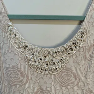 Free People Cream Beaded Floral‎ Dress Sz XS thumbnail 2