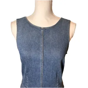 Reformation Jeans Zinnia Dress Denim Romper Blue Sleeveless‎ Zip Back Size 4 thumbnail 3
