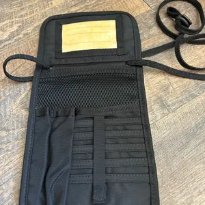 LL Bean Black‎ Nylon Neck Wallet Travel Pouch Crossbody Passport Organizer Bag thumbnail 3