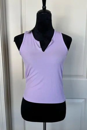 Skims Soft Lounge Split Neck Tank Sugar Plum Size Medium thumbnail 1