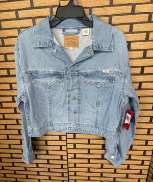 Levi Strauss & Co Denim Crop Jacket‎ Size Small Blue thumbnail 1