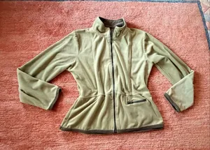 Mirror Image Sage Green Zip Jacket Cozy Cotton Blend Lounge Size M thumbnail 1