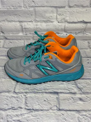 New Balance 512 Running Shoes Womens Size 8.5 Sneakers Teal Blue Orange thumbnail 3