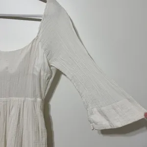 Free People Gauzy Beach Midi Dress Coverup Kelsie Ivory Size Medium Boho thumbnail 6