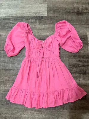 HELLO MOLLY Fiesta Lovin Mini Dress in Hot Pink thumbnail 3